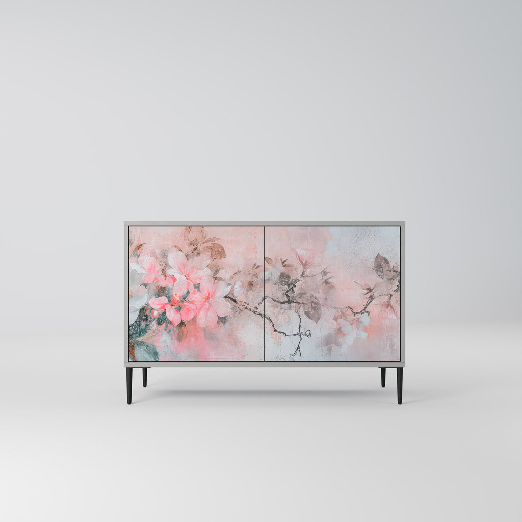 CHERRY BLOSSOM 2-Door Sideboard in Grey Finish