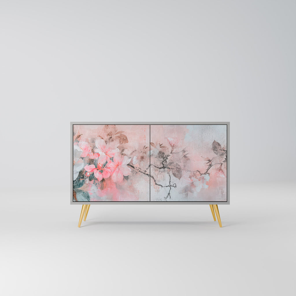 CHERRY BLOSSOM 2-Door Sideboard in Grey Finish