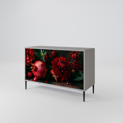 DAHLIAS AND POMEGRANATES 2-Door Sideboard