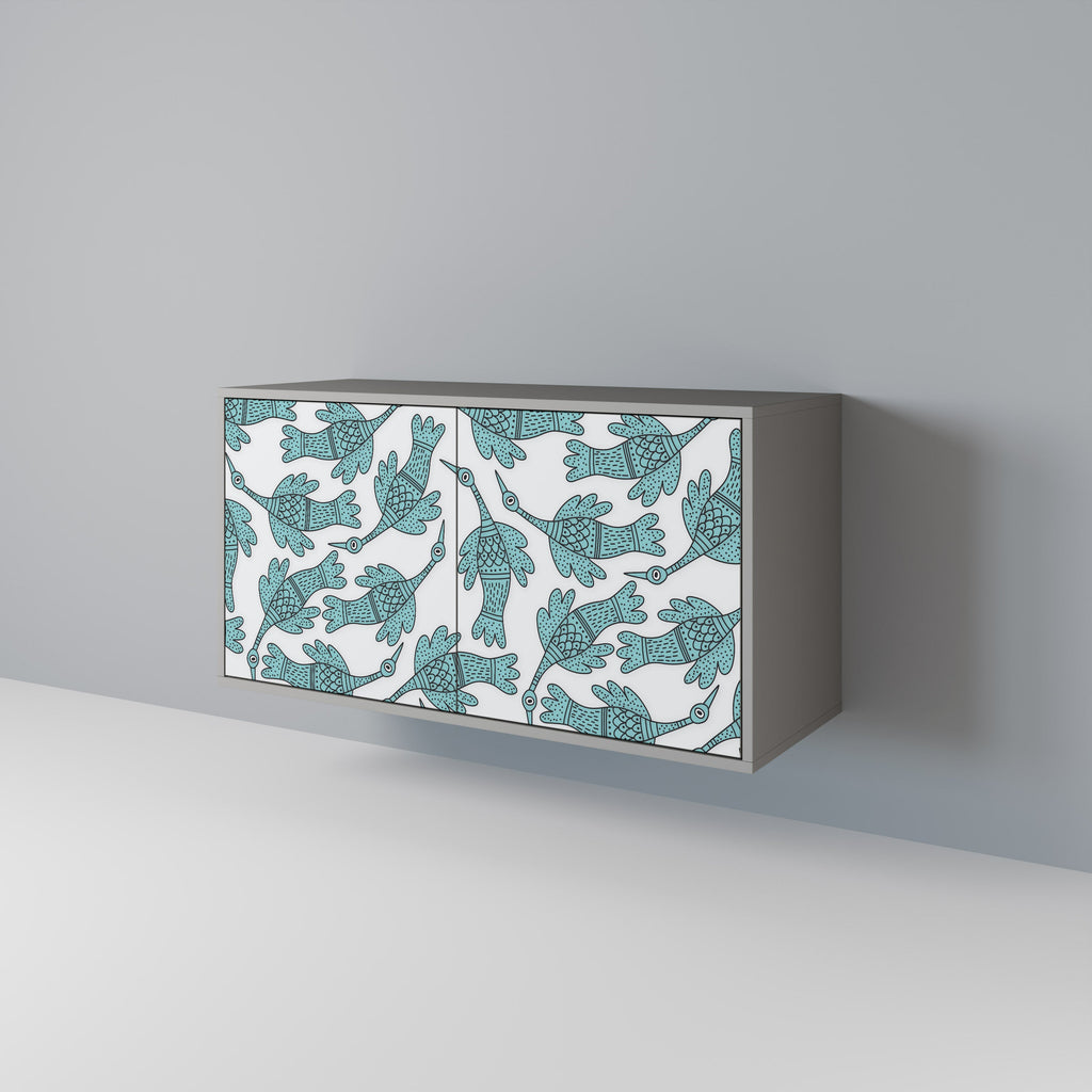 Buffet 2 portes WATERSPOUT SONGIBIRD, finition grise