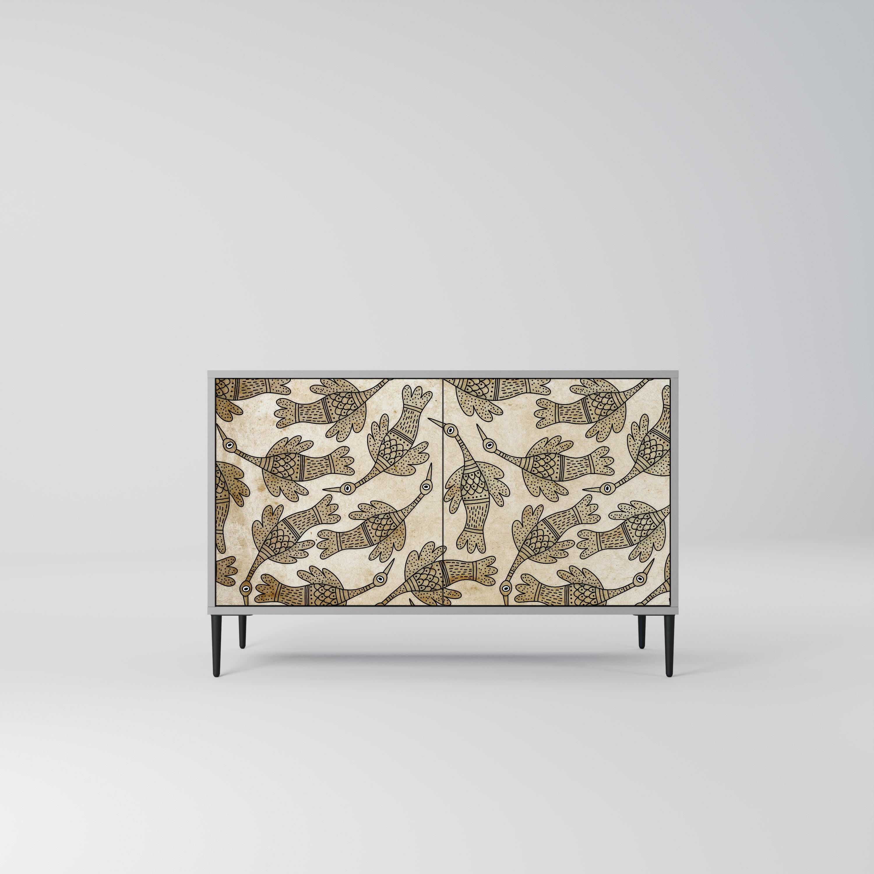 Buffet 2 portes ALMONDINE SONGBIRD, finition grise