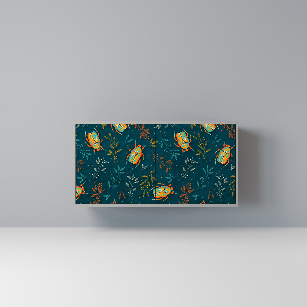 AUTUMN INSECTS 2-Door Sideboard in Grey Finish