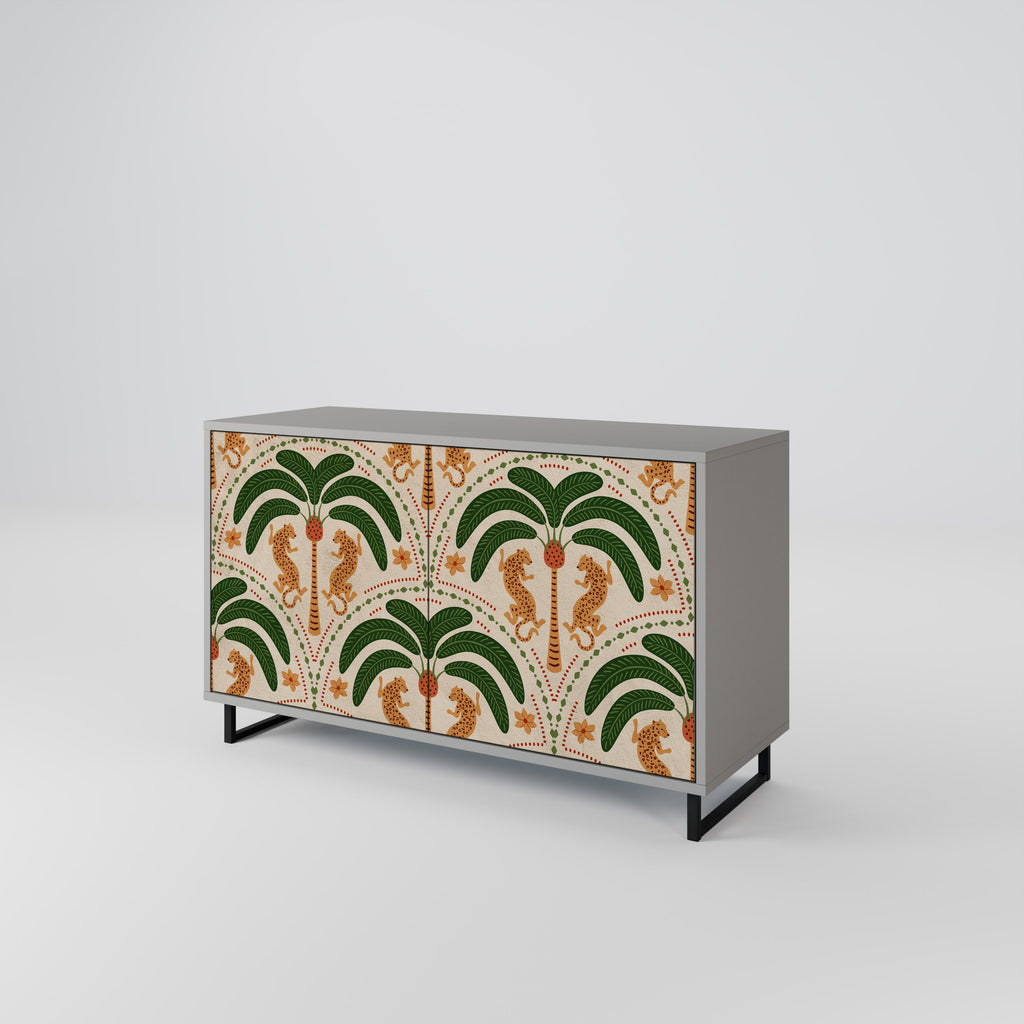 DANCING PREDATORS 2-Door Sideboard in Grey Finish