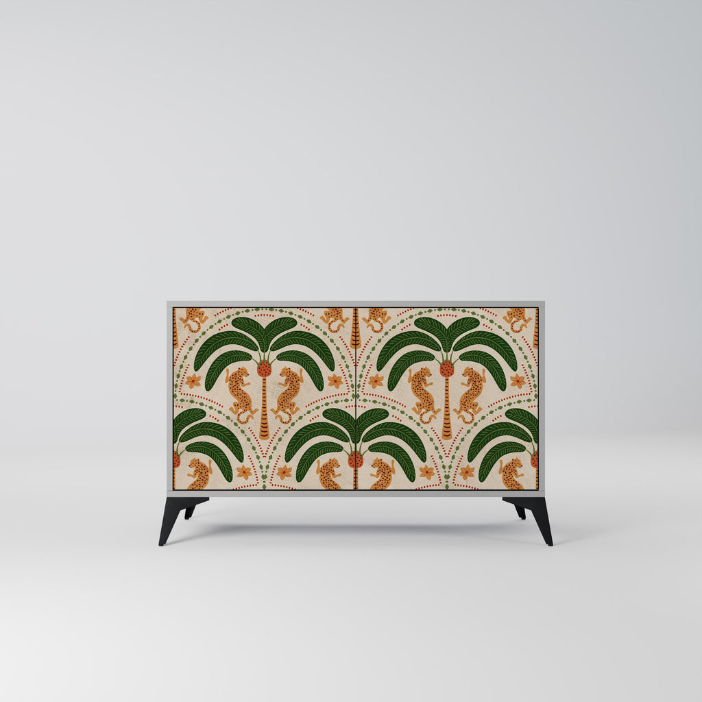 DANCING PREDATORS 2-Door Sideboard in Grey Finish