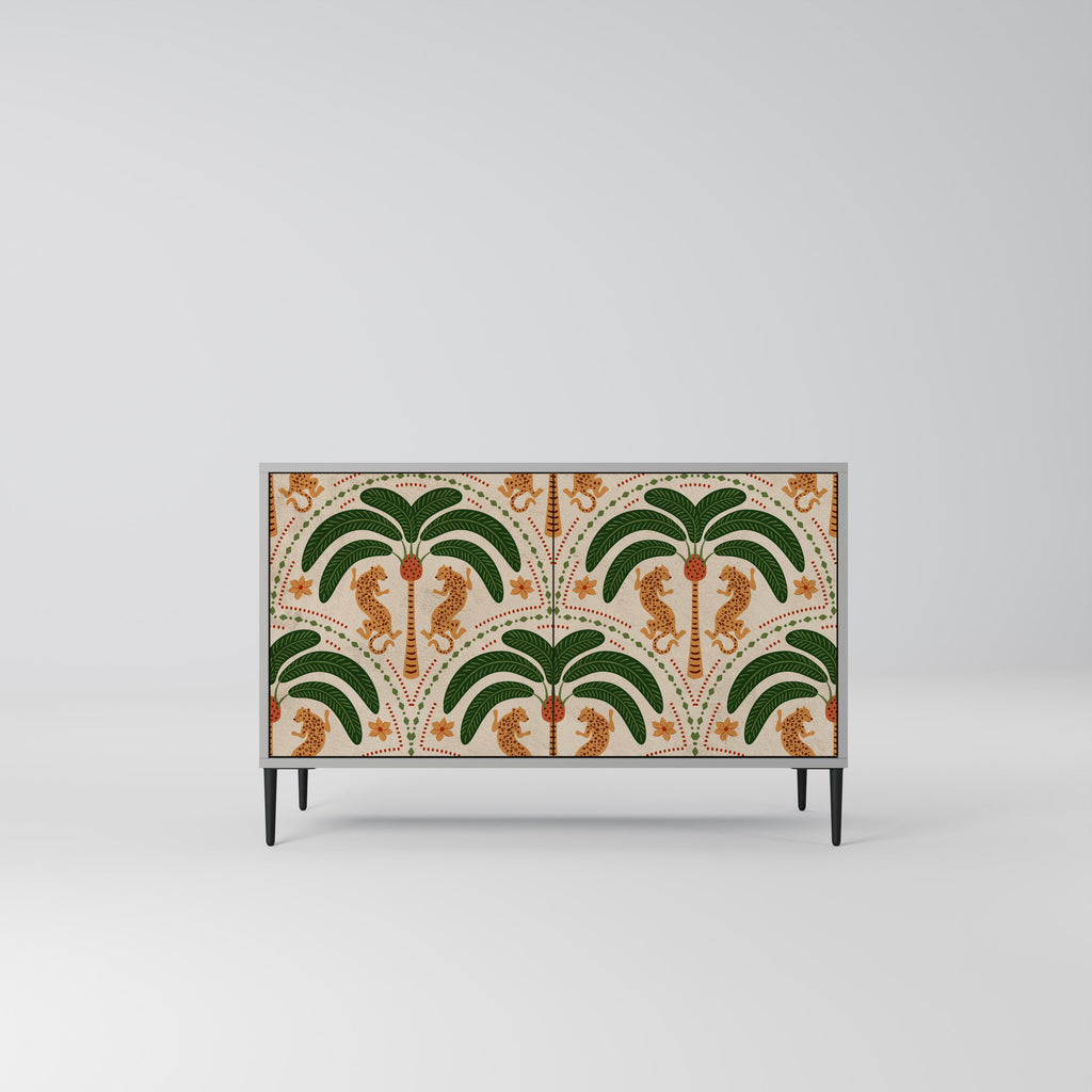 DANCING PREDATORS 2-Door Sideboard in Grey Finish