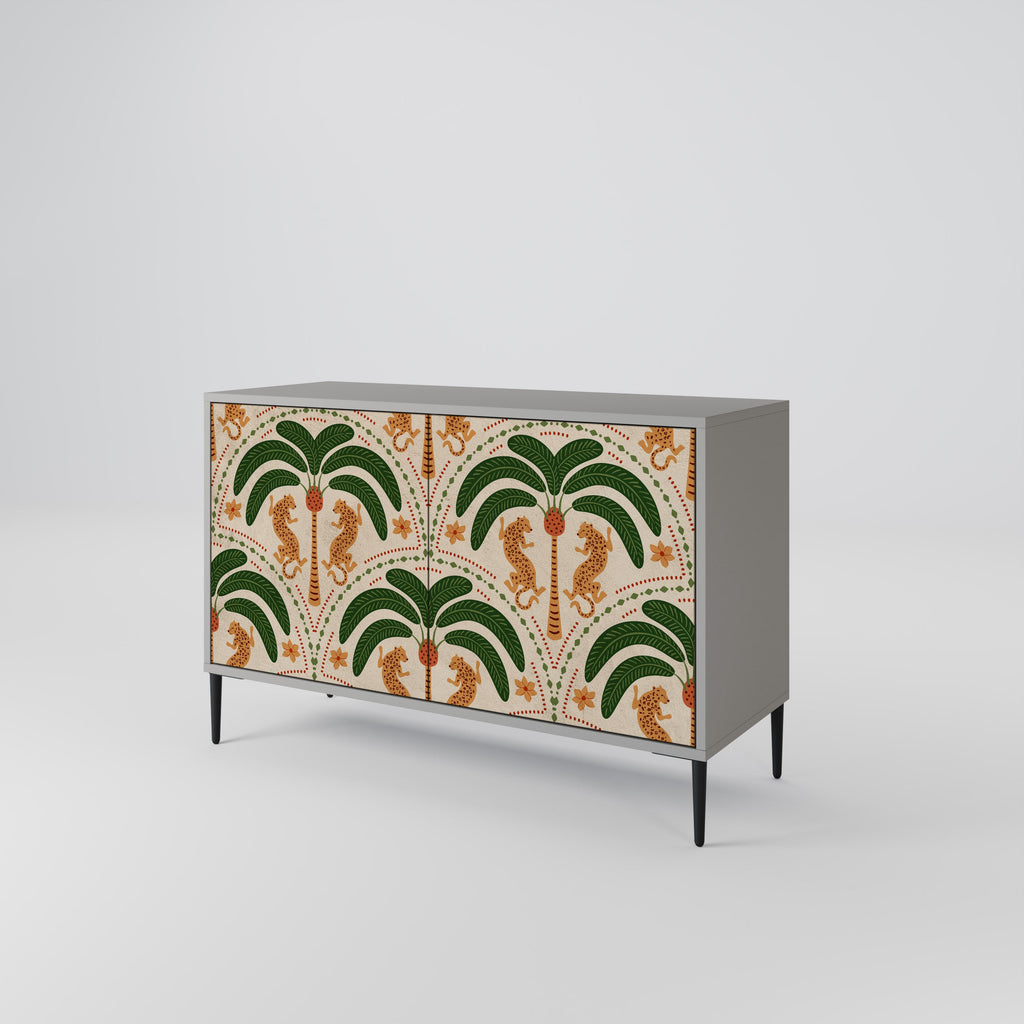 DANCING PREDATORS 2-Door Sideboard in Grey Finish