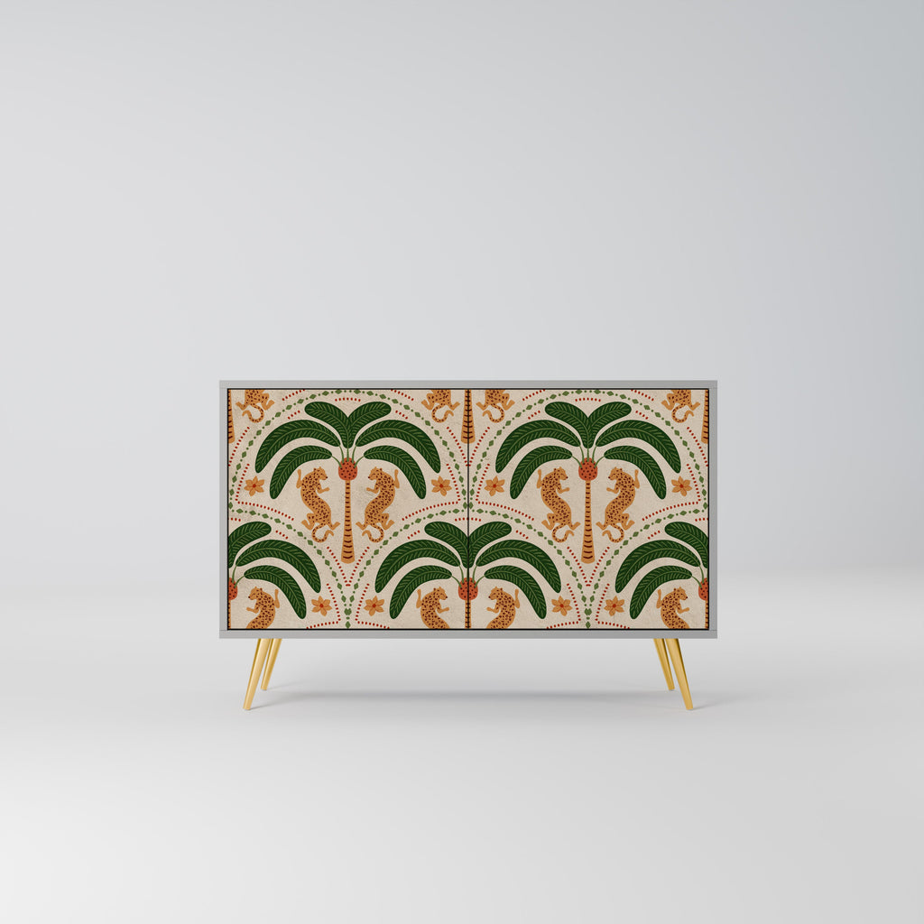 DANCING PREDATORS 2-Door Sideboard in Grey Finish