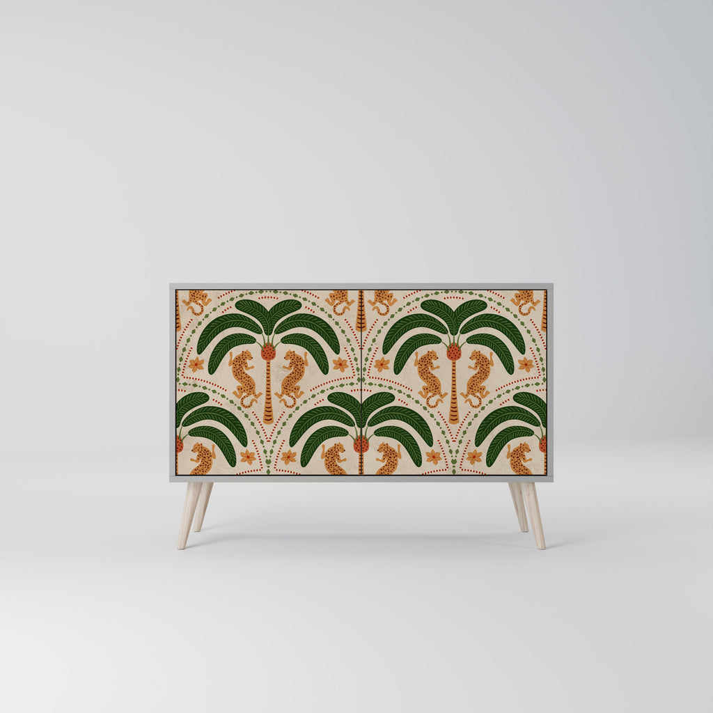 DANCING PREDATORS 2-Door Sideboard in Grey Finish