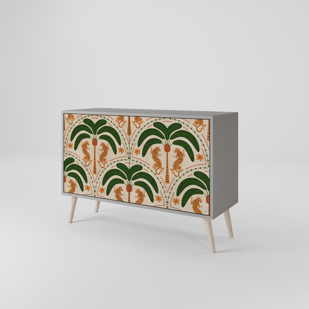 DANCING PREDATORS 2-Door Sideboard in Grey Finish