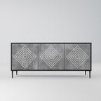 POLYGONAL ARTISTRY 3-Door Sideboard