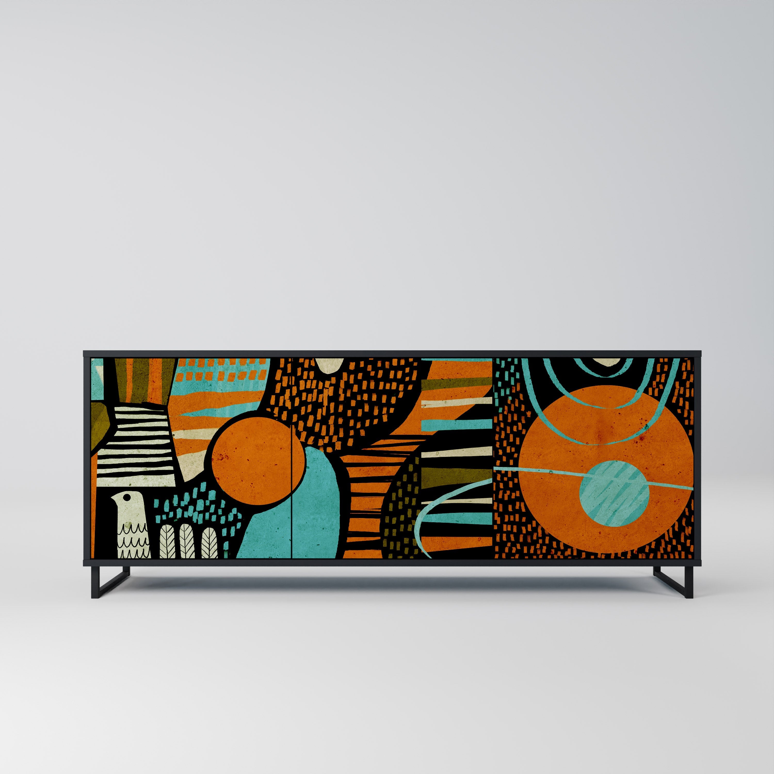 Buffet 3 portes GEODE GLIMMER finition noire