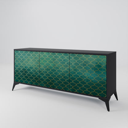 TESSELATED GREENERY 3-Door Sideboard