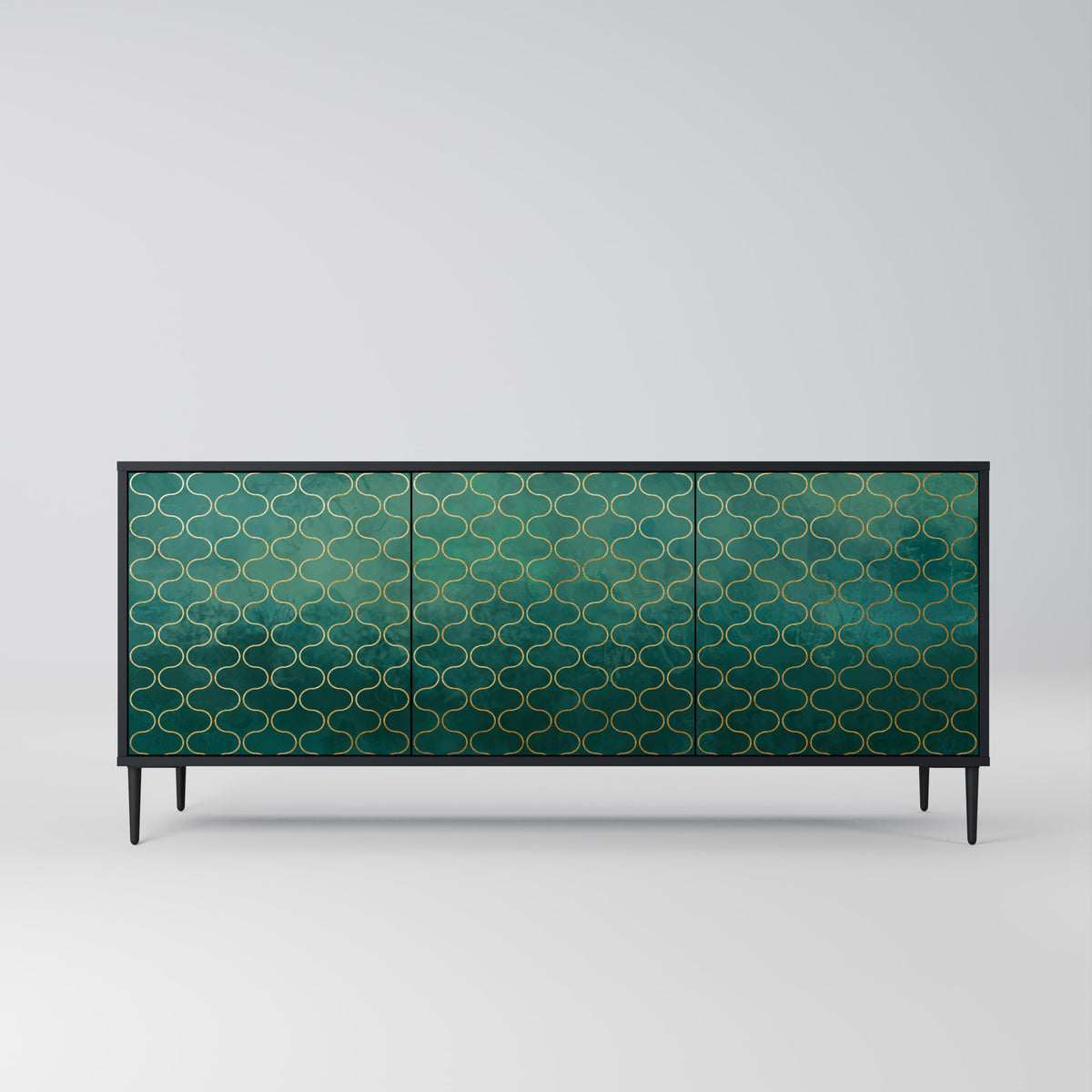 TESSELATED GREENERY 3-Door Sideboard