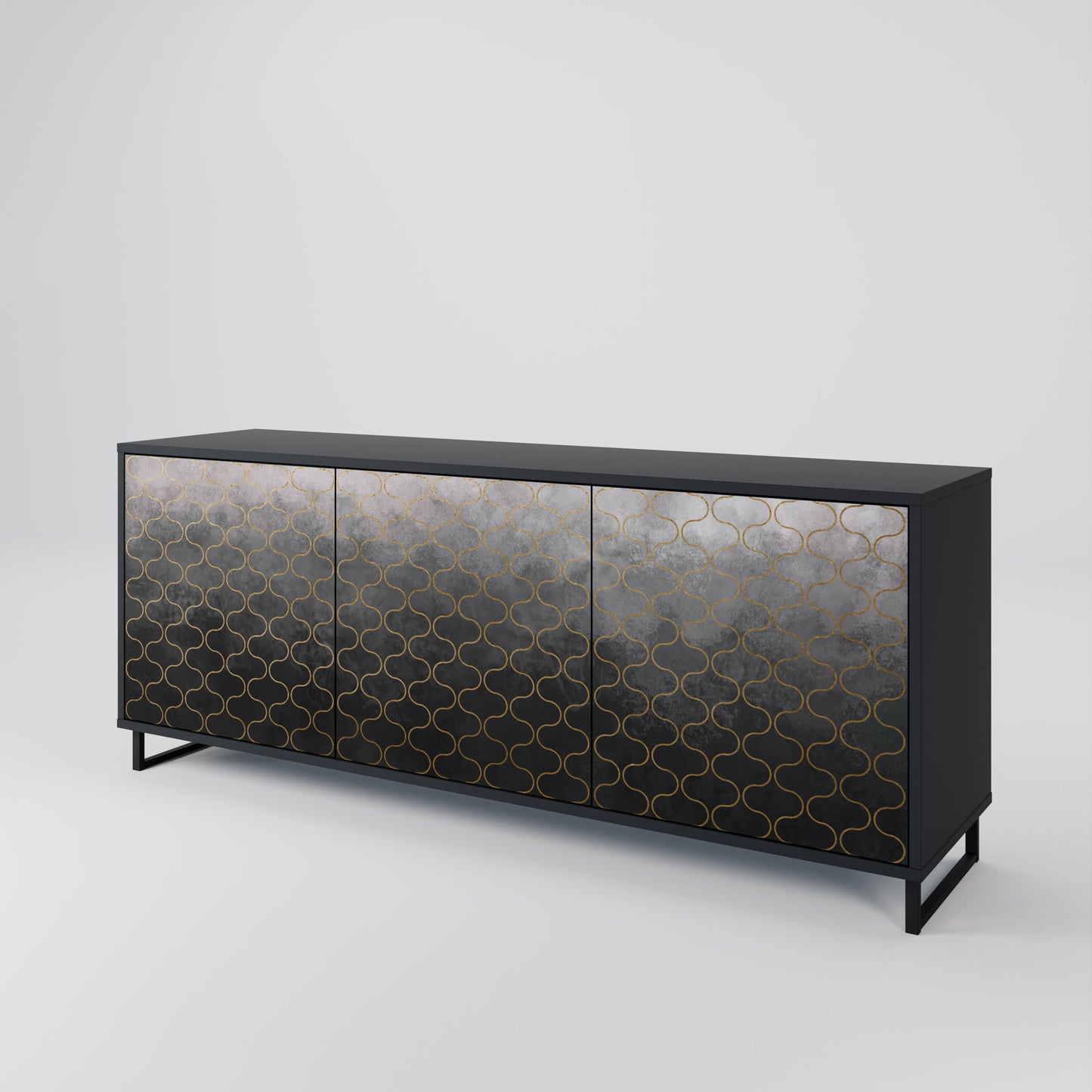 TESSELATED GRAYISH 3-Door Sideboard