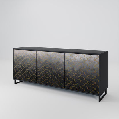 TESSELATED GRAYISH 3-Door Sideboard
