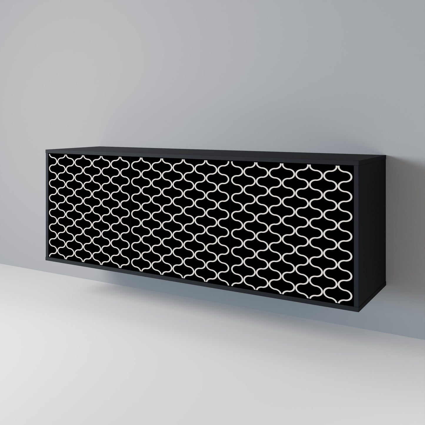 TESSELATED BLACKNESS 3-Door Sideboard