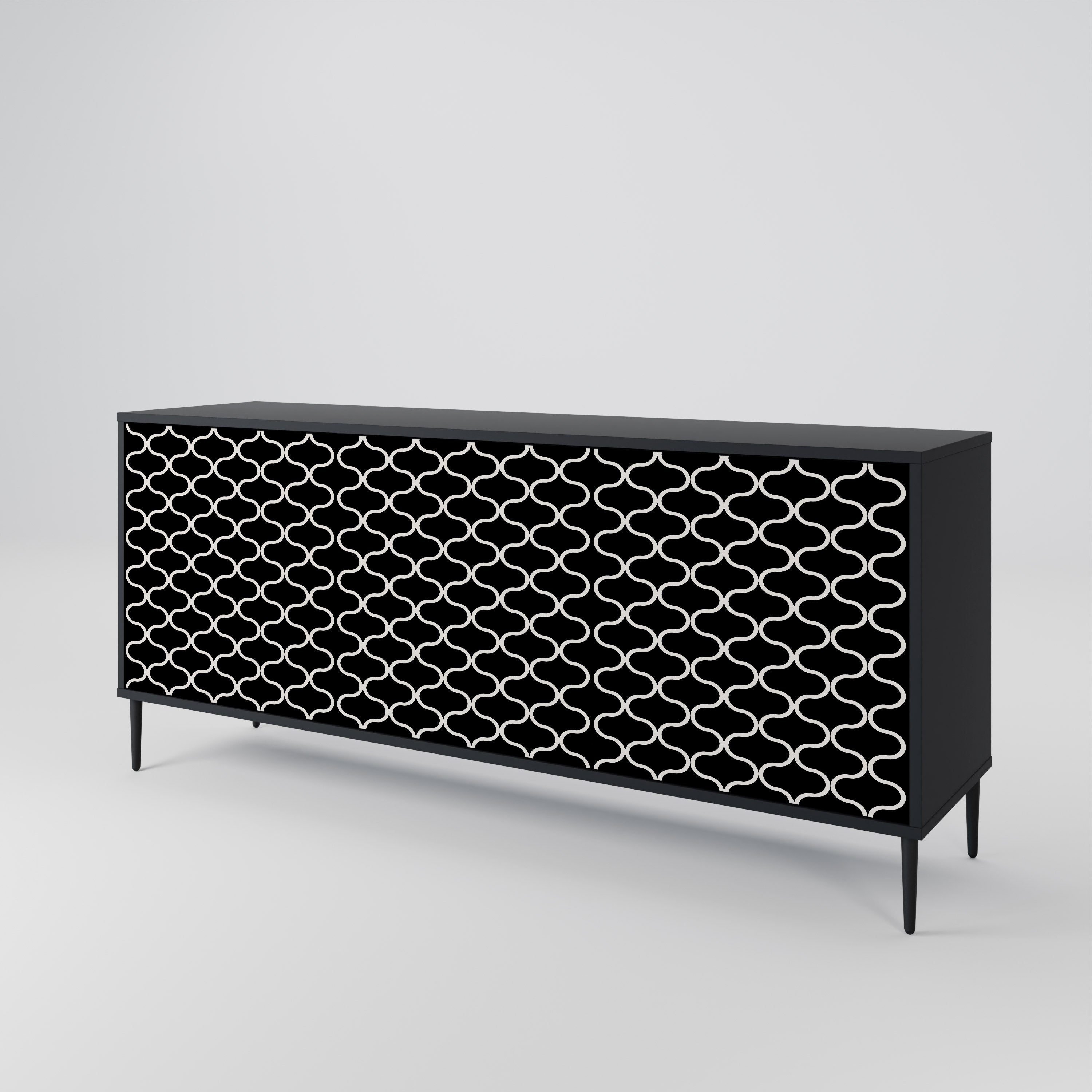 TESSELATED BLACKNESS 3-Door Sideboard
