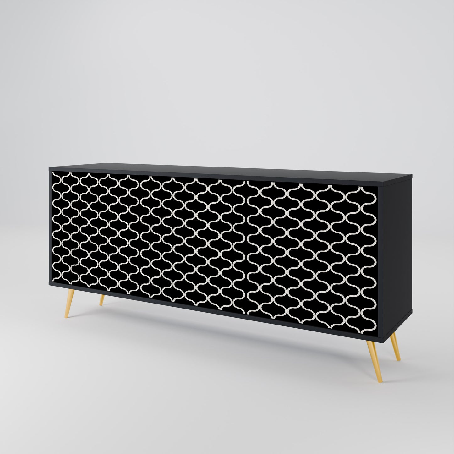 TESSELATED BLACKNESS 3-Door Sideboard