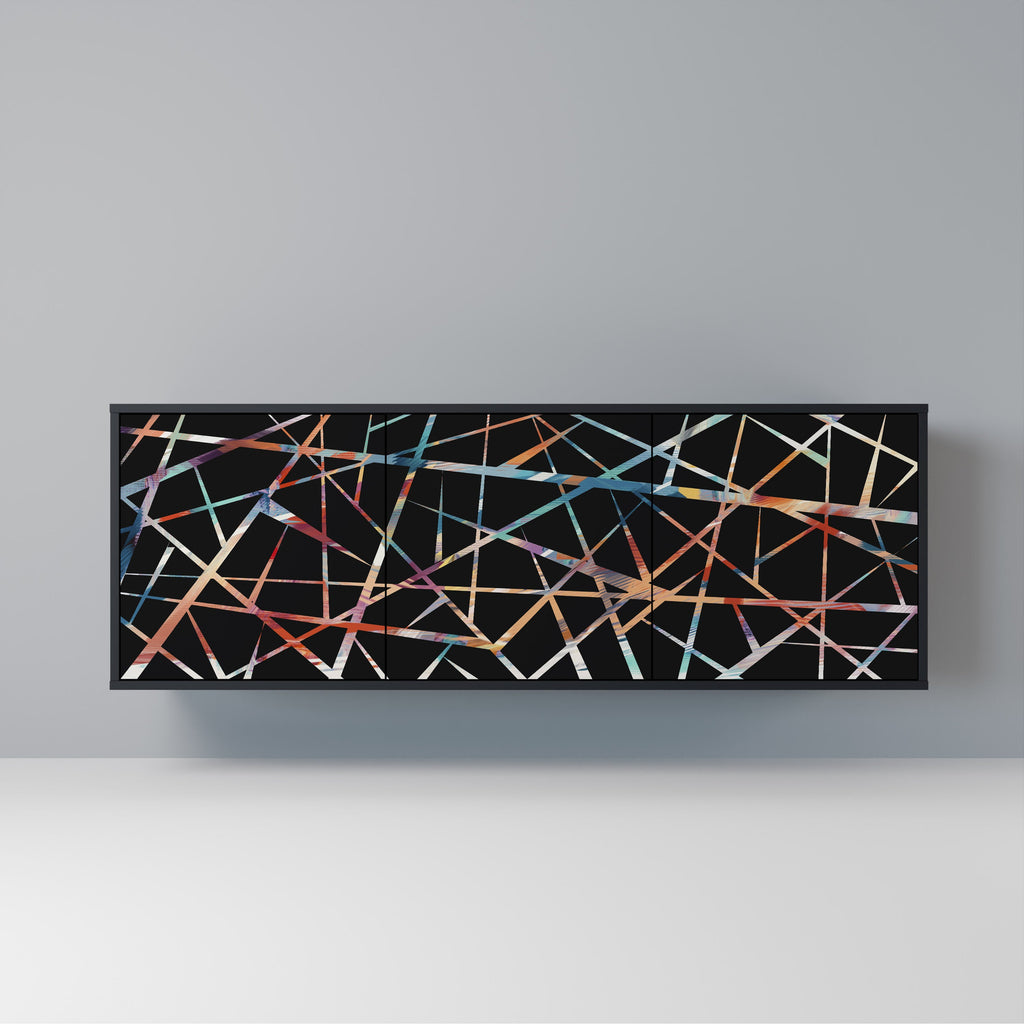 Buffet 3 portes POLYGON VERVE finition noire