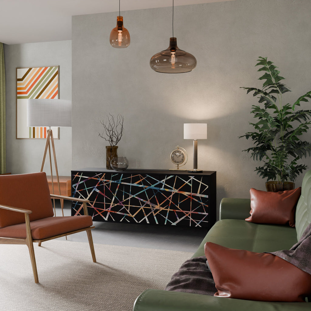 Buffet 3 portes POLYGON VERVE finition noire