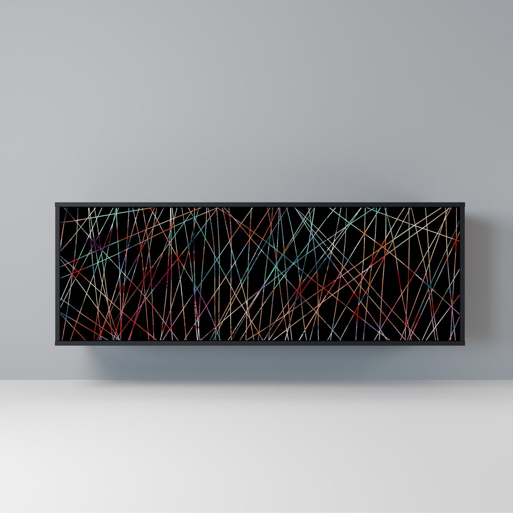 Buffet 3 portes LUMINOUS SNARE finition noire