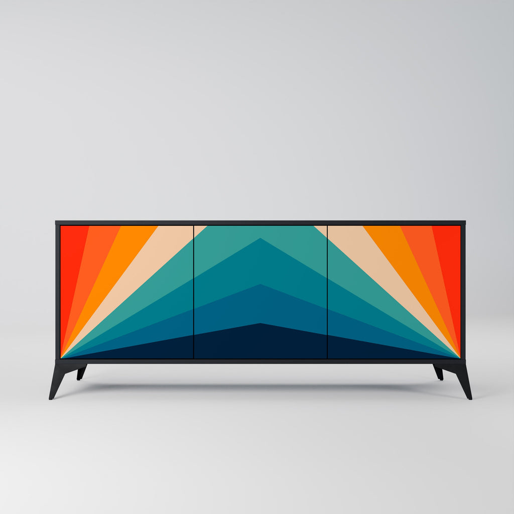 Buffet 3 portes PRISM CONCUSSION finition noire