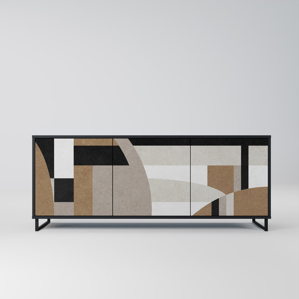 Buffet 3 portes DELICATE MEMENTO finition noire