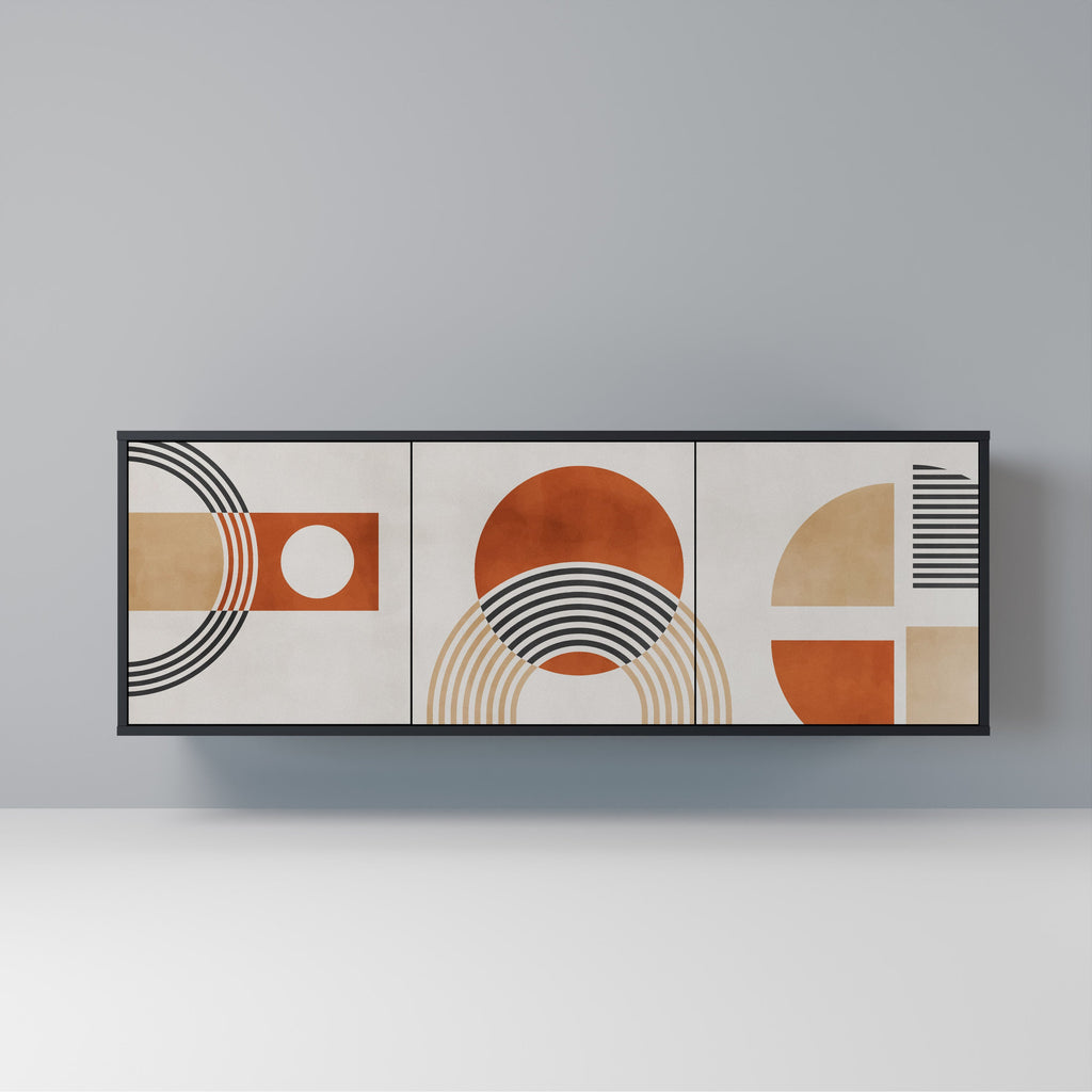 Buffet 3 portes SPACE AROUND en finition noire