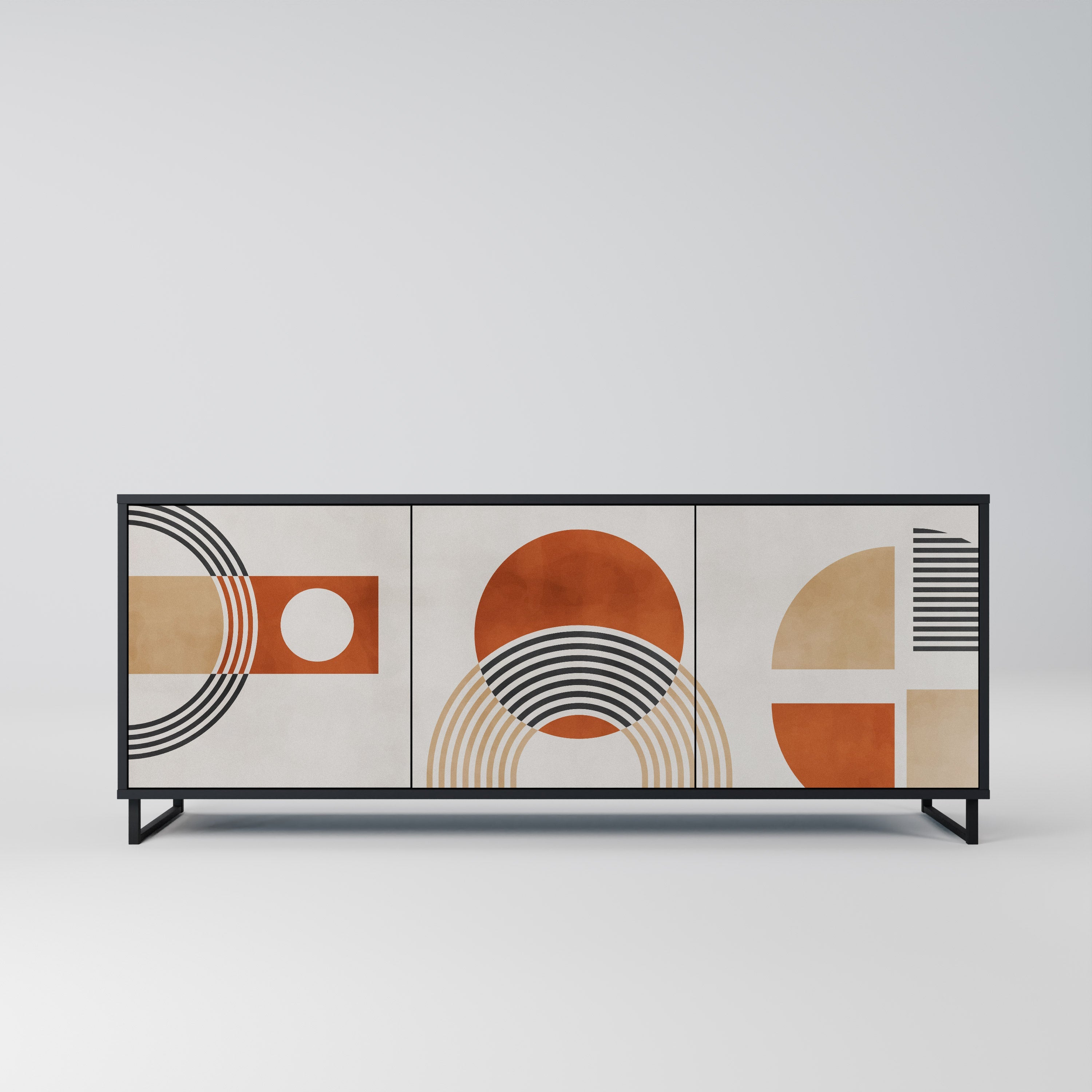 Buffet 3 portes SPACE AROUND en finition noire