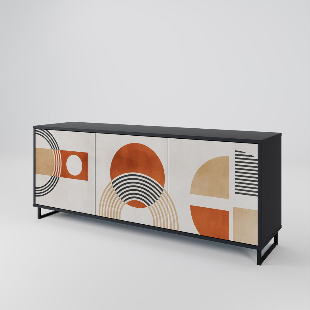Buffet 3 portes SPACE AROUND en finition noire