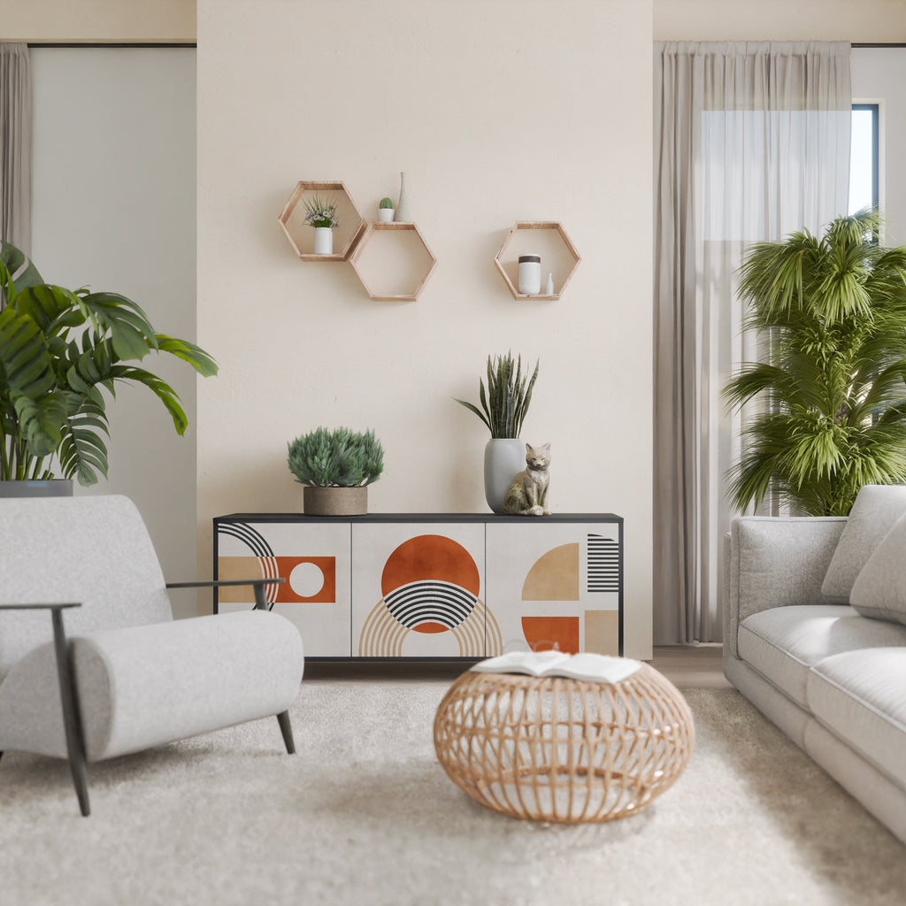 Buffet 3 portes SPACE AROUND en finition noire