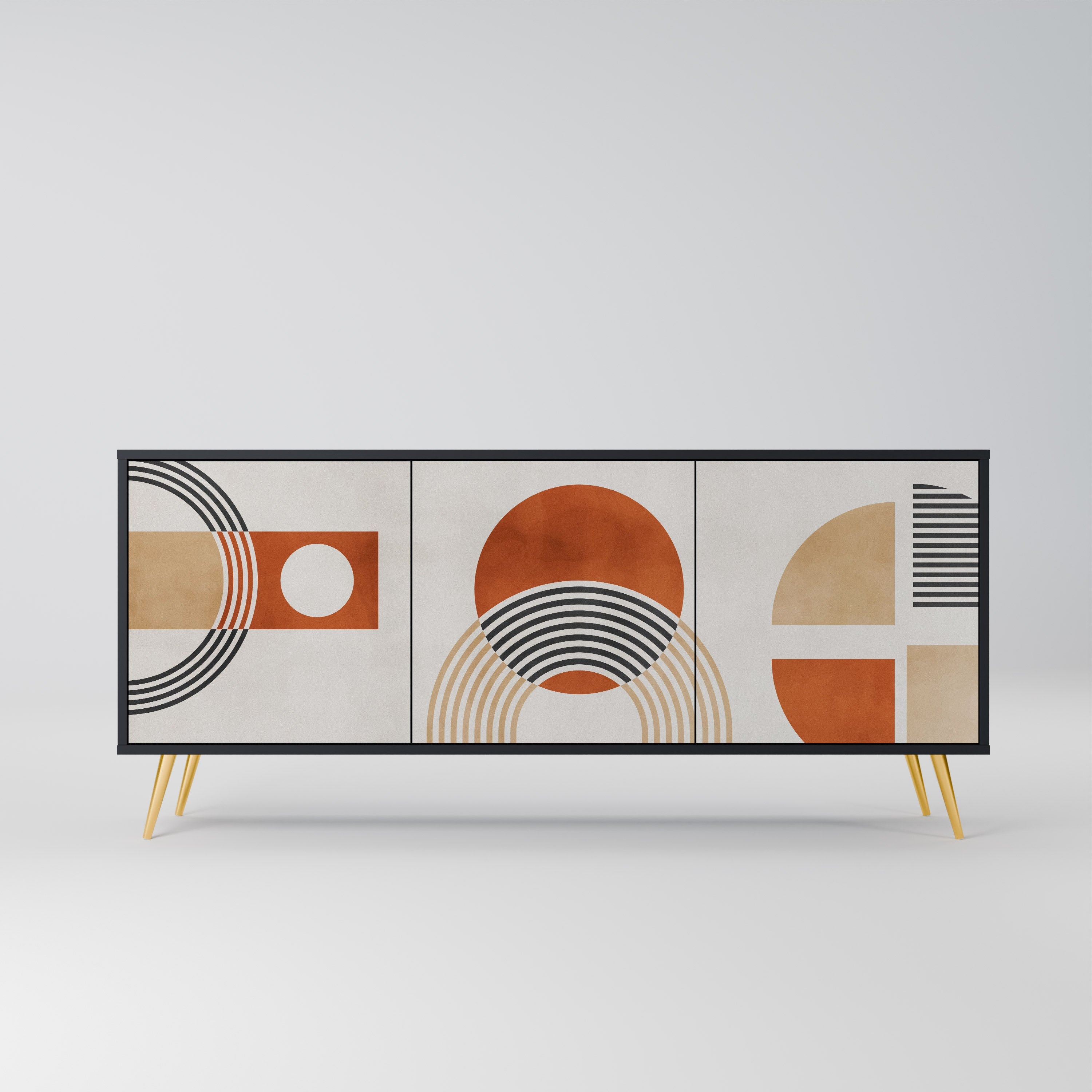 Buffet 3 portes SPACE AROUND en finition noire