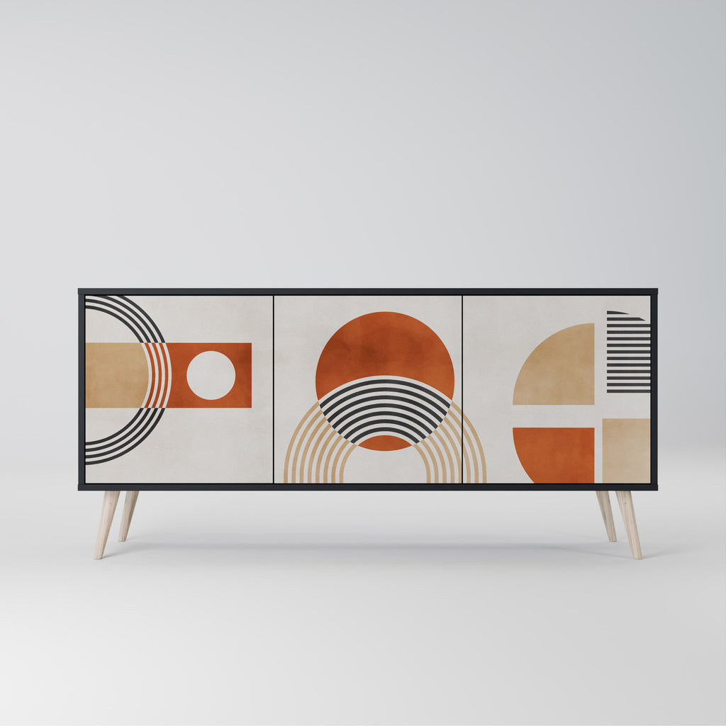 Buffet 3 portes SPACE AROUND en finition noire