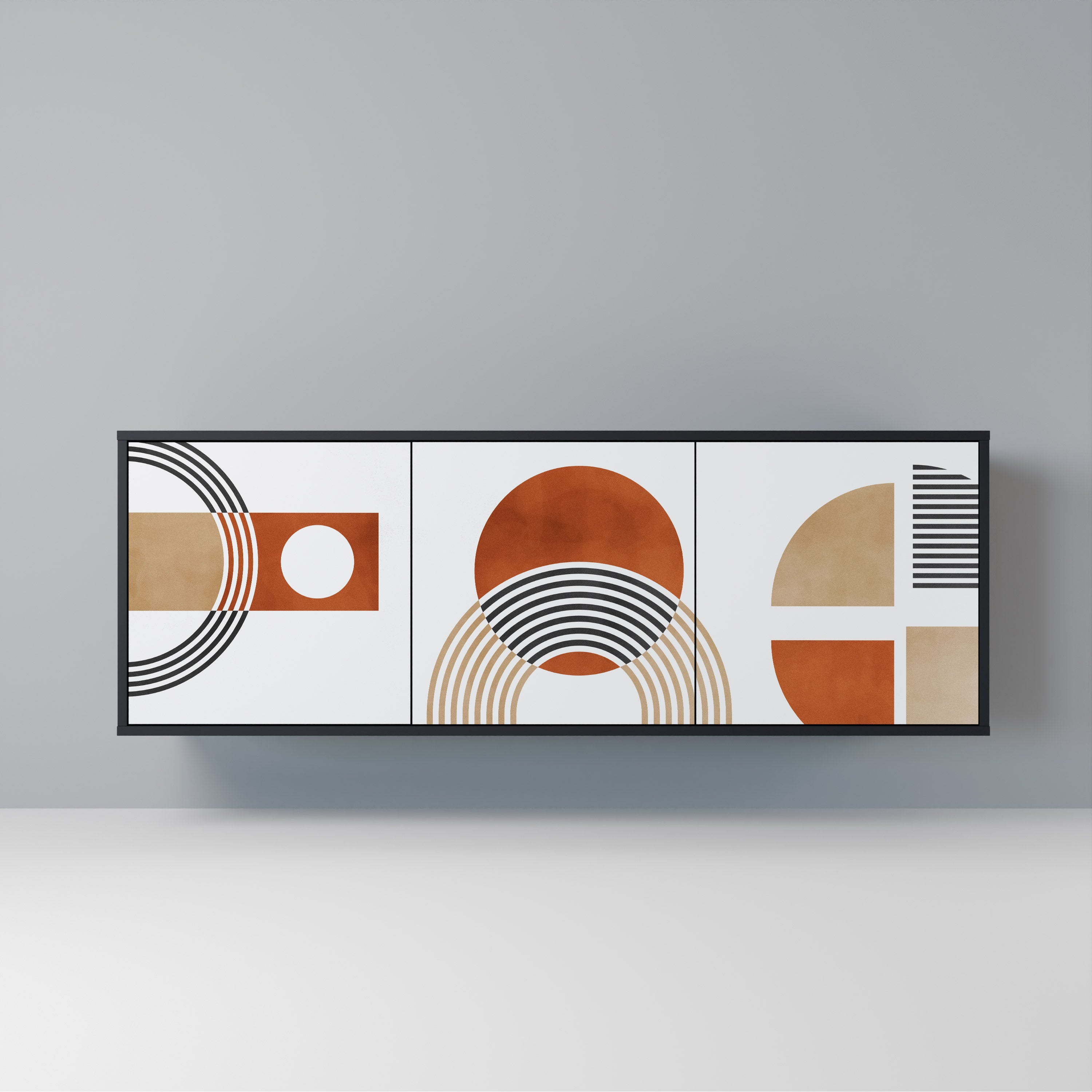 Buffet 3 portes CIRCLE RHYTM finition noire