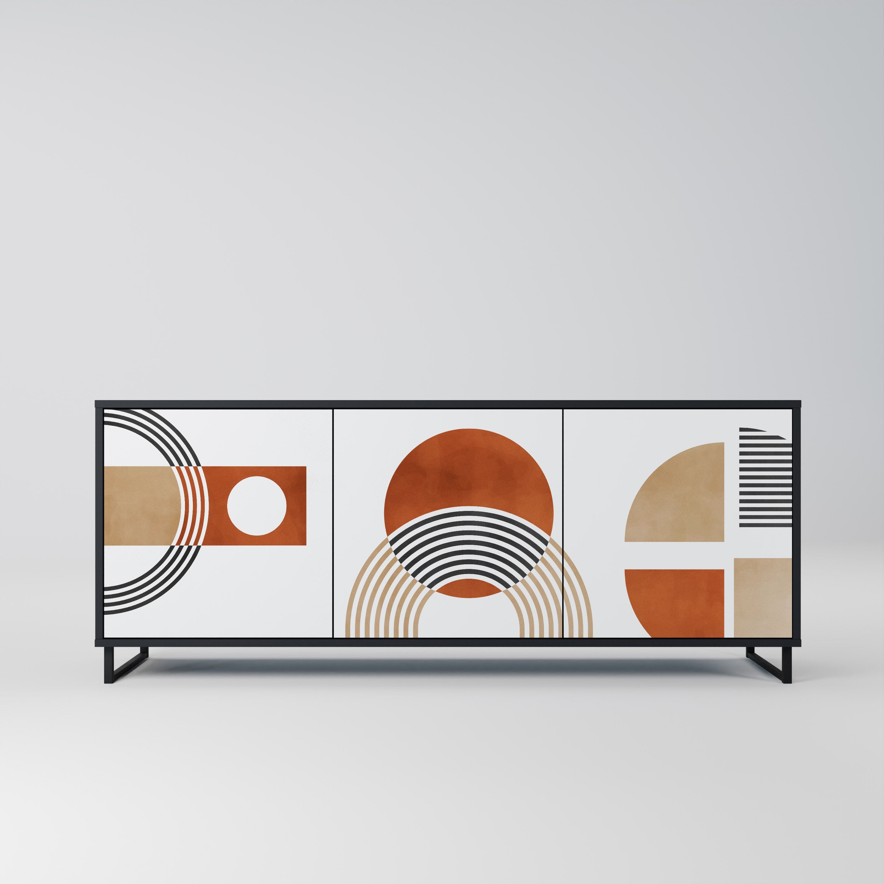 Buffet 3 portes CIRCLE RHYTM finition noire