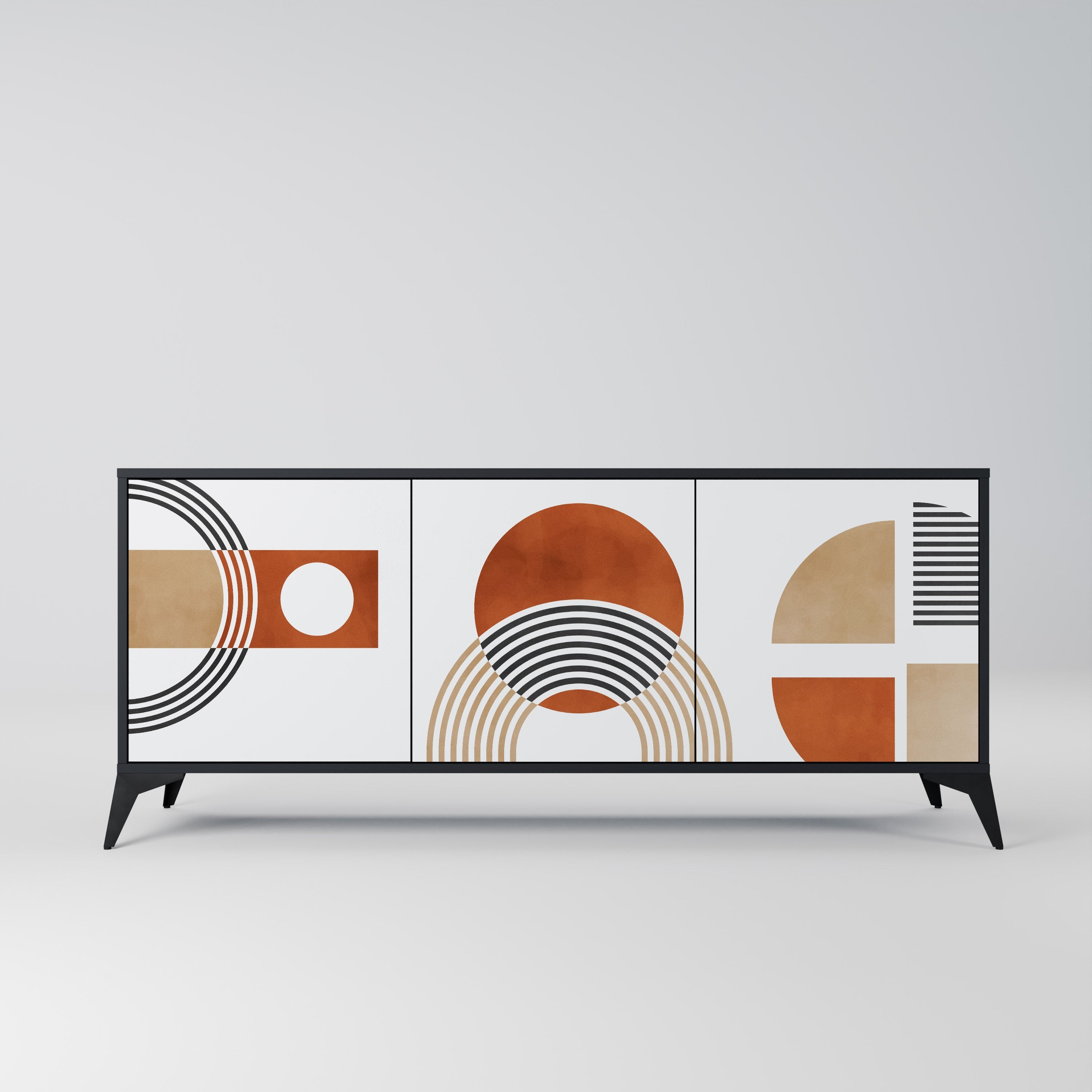 Buffet 3 portes CIRCLE RHYTM finition noire