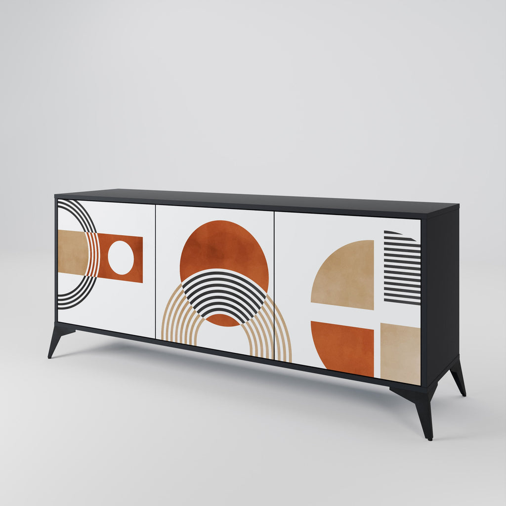 Buffet 3 portes CIRCLE RHYTM finition noire