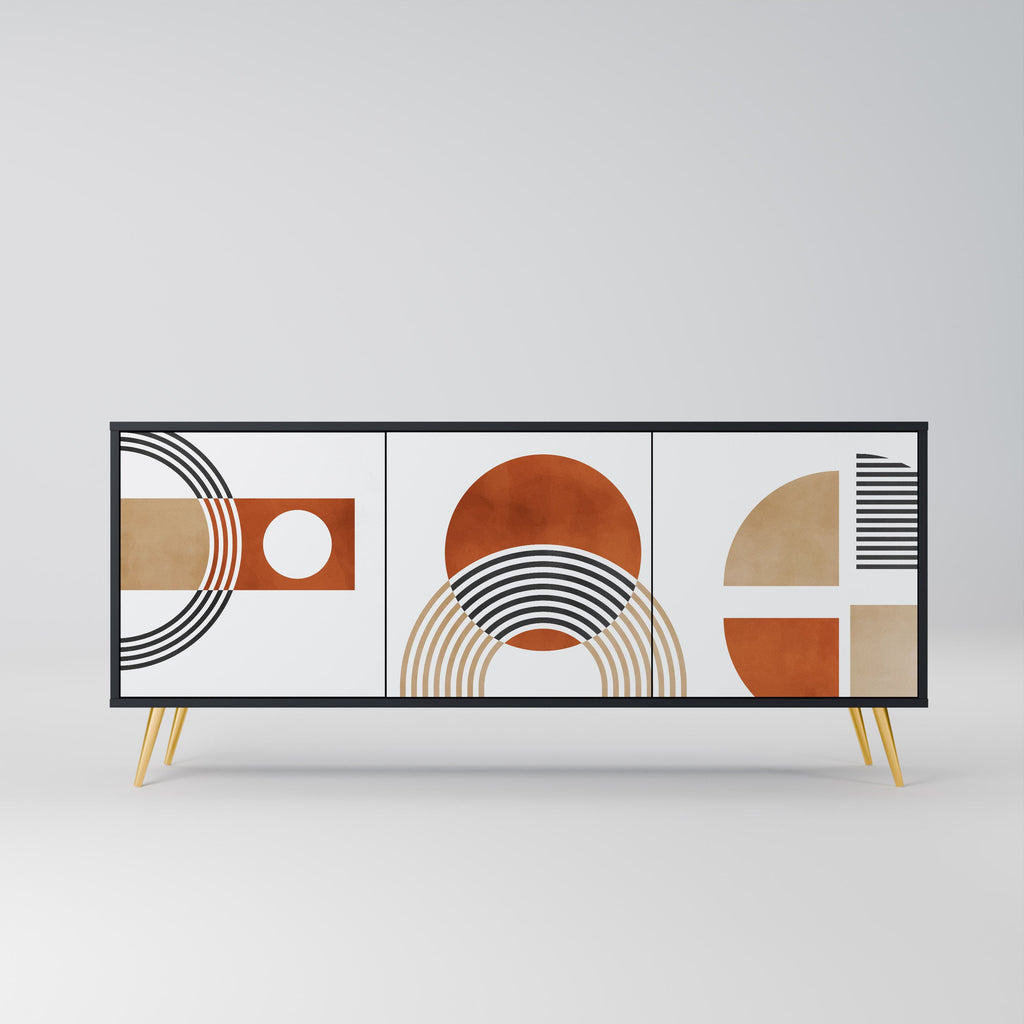 Buffet 3 portes CIRCLE RHYTM finition noire