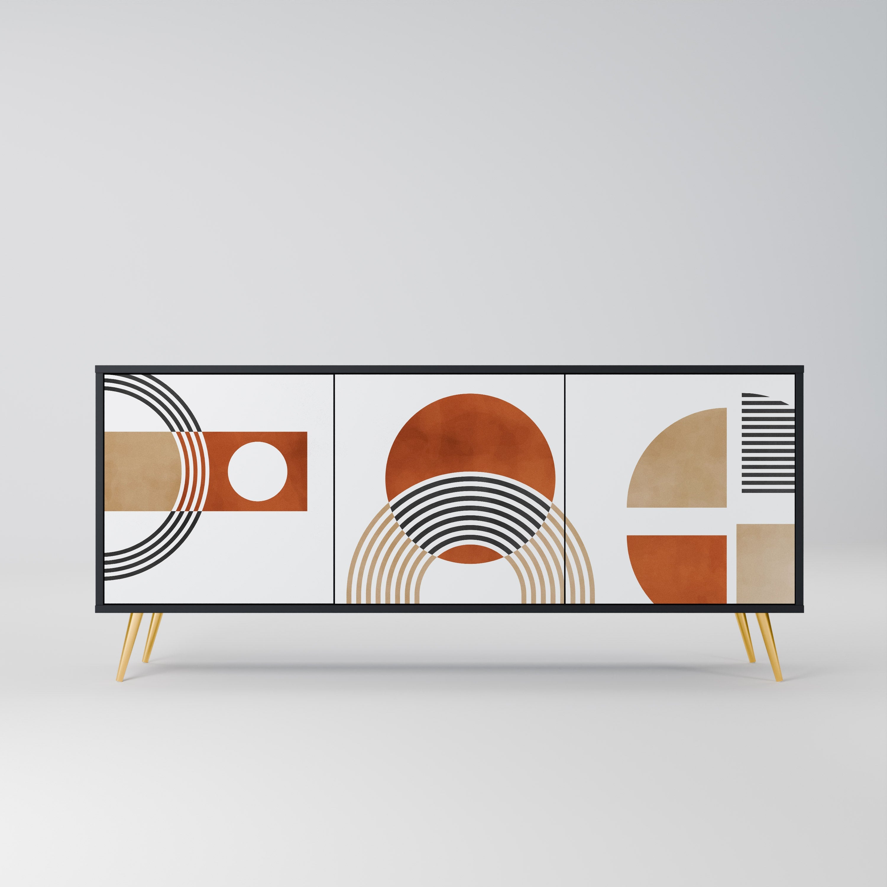 Buffet 3 portes CIRCLE RHYTM finition noire