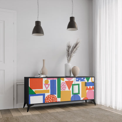 GEOMETRIC GLIMMER 3-Door Sideboard