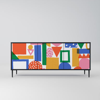 GEOMETRIC GLIMMER 3-Door Sideboard