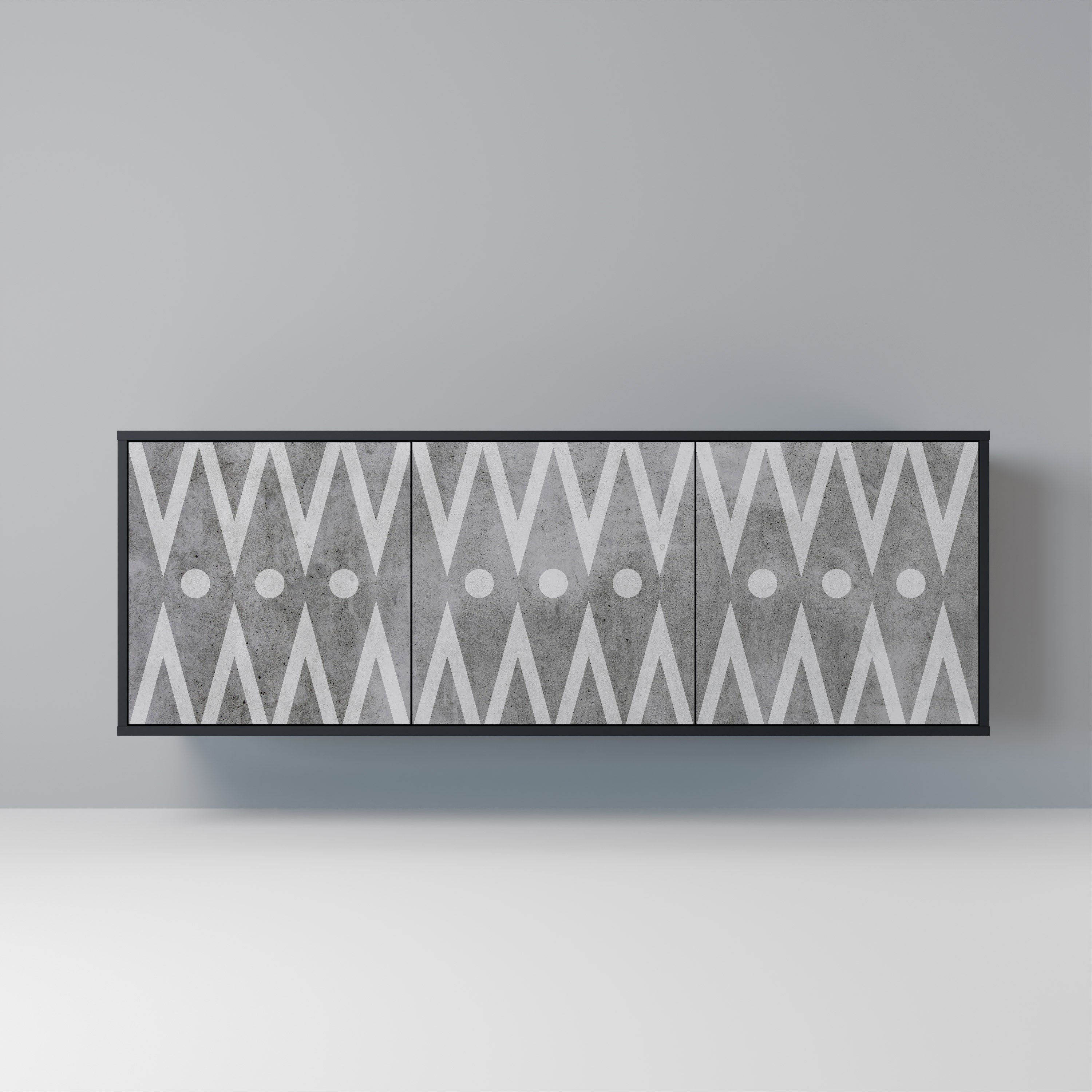 Buffet 3 portes SHARP EDGES finition noire