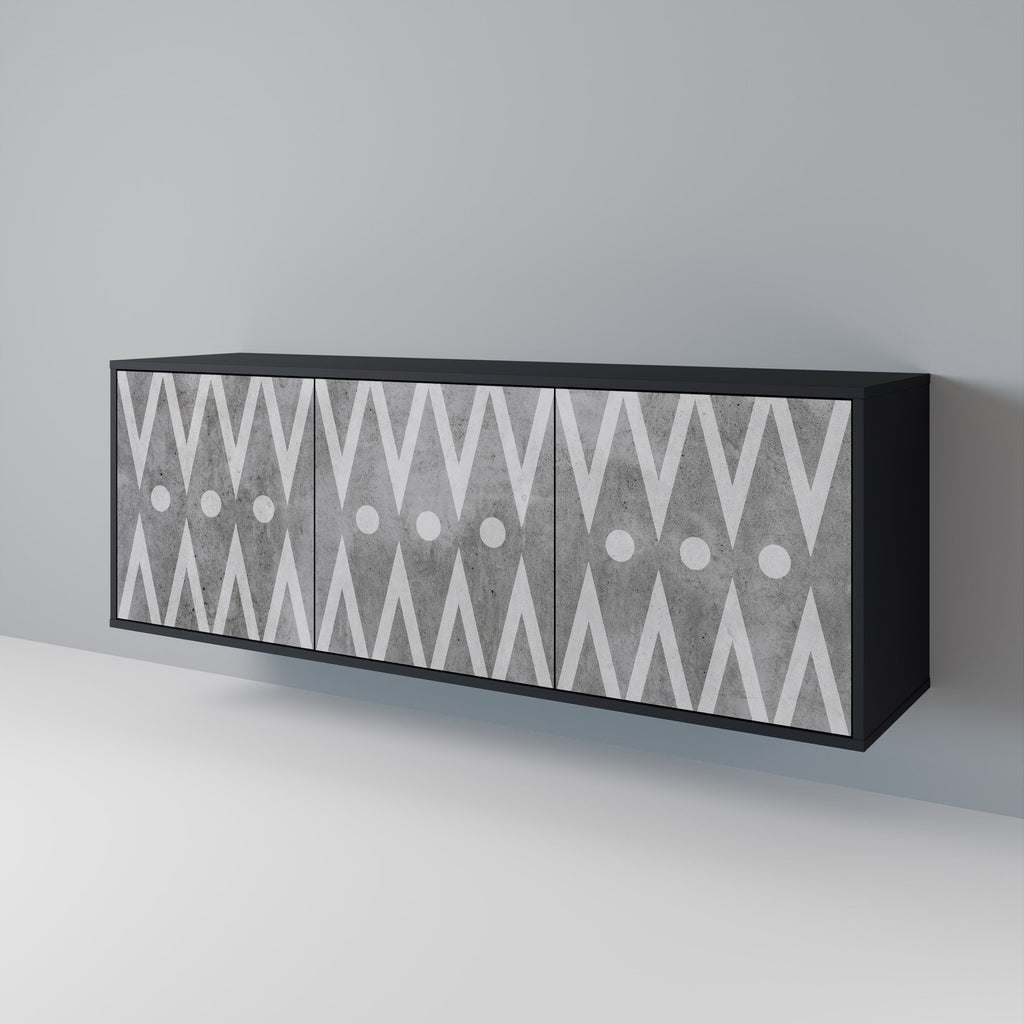 Buffet 3 portes SHARP EDGES finition noire