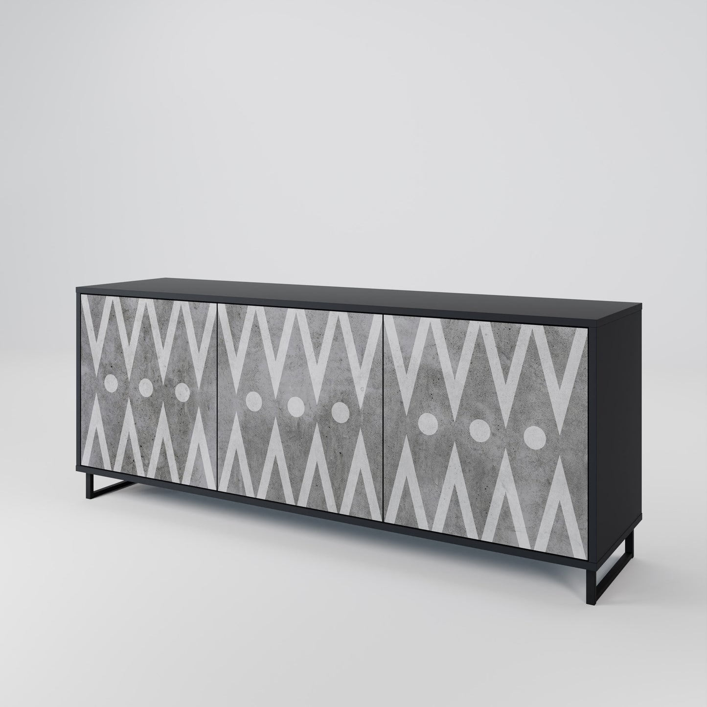 SHARP EDGES 3-Door Sideboard