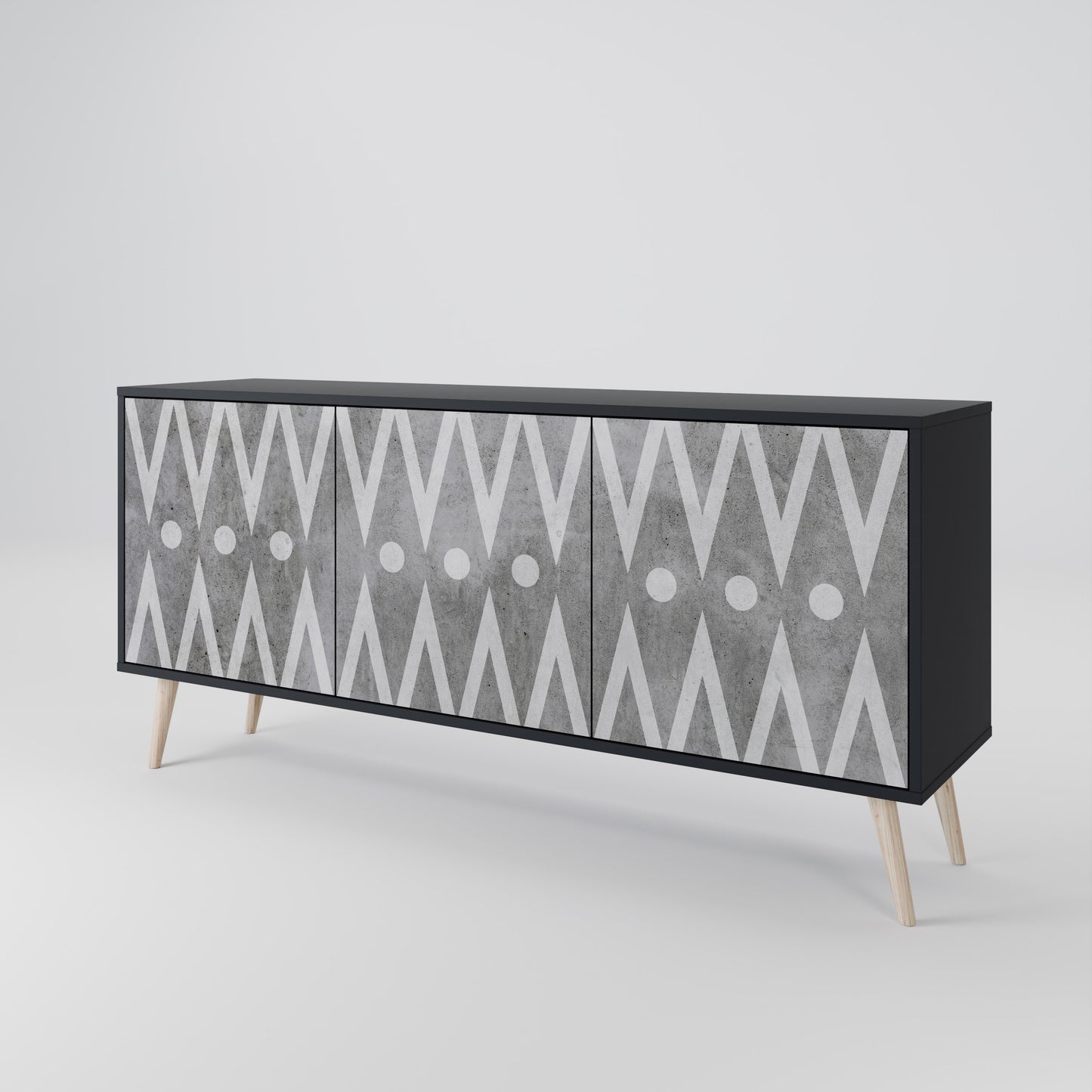 SHARP EDGES 3-Door Sideboard