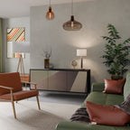 BEIGE GEOMETRY 3-Door Sideboard