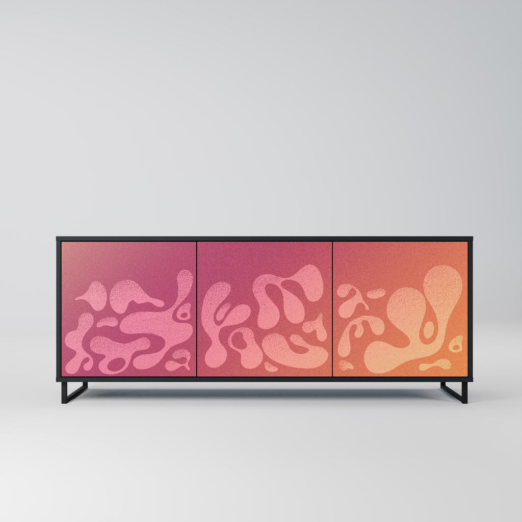 Buffet 3 portes IRREGULAR PINK finition noire