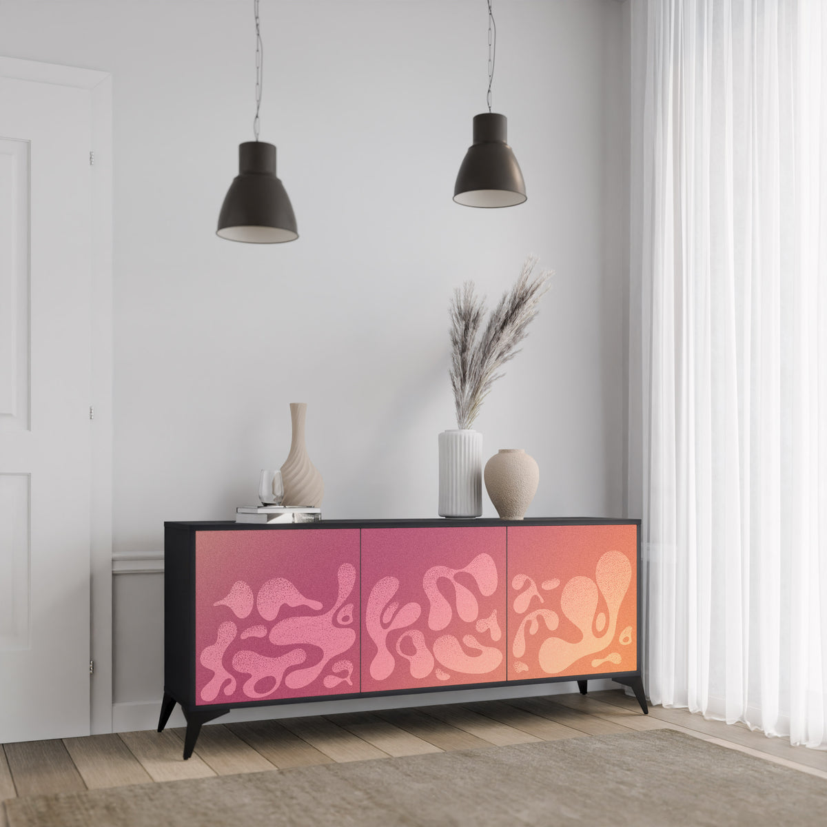 IRREGULAR PINK 3-Door Sideboard