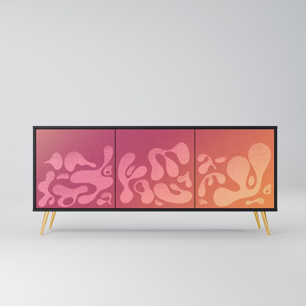 Buffet 3 portes IRREGULAR PINK finition noire