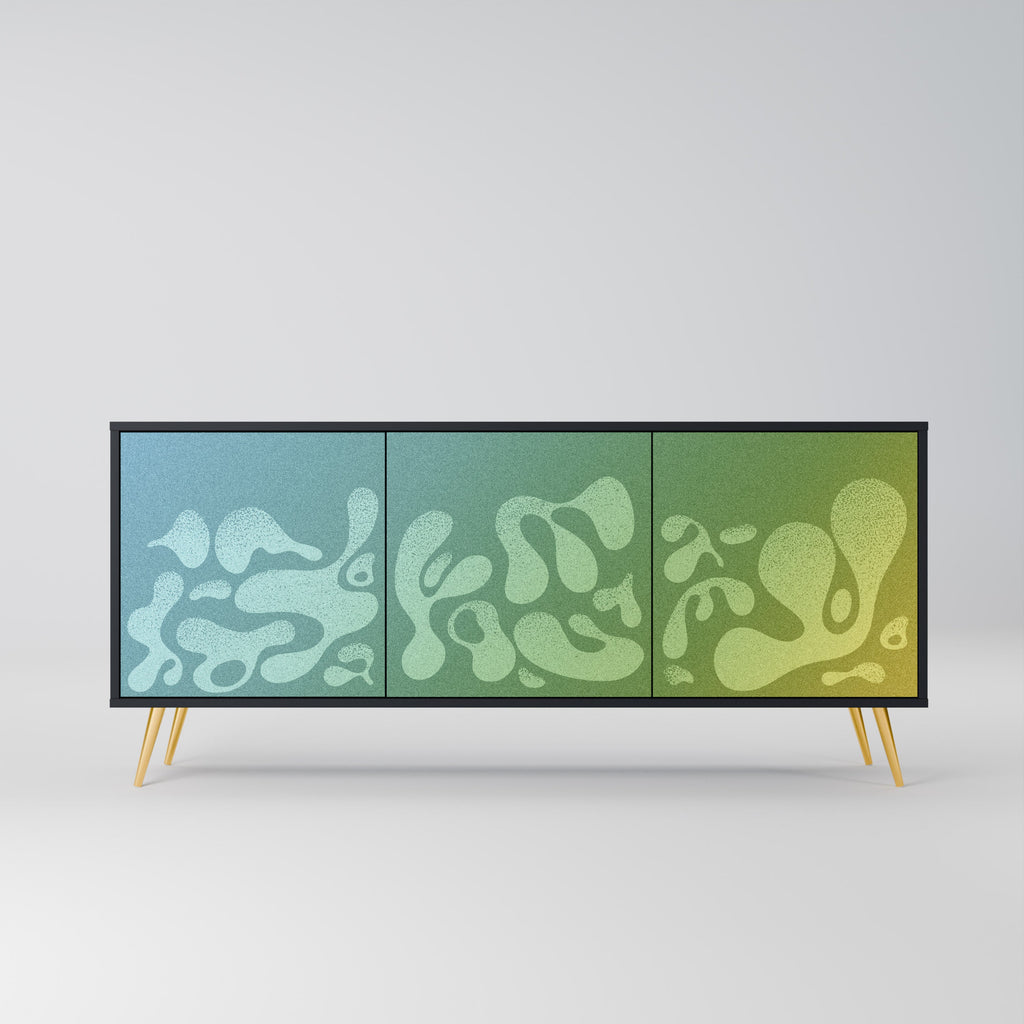 Buffet 3 portes IRREGULAR BLUE finition noire